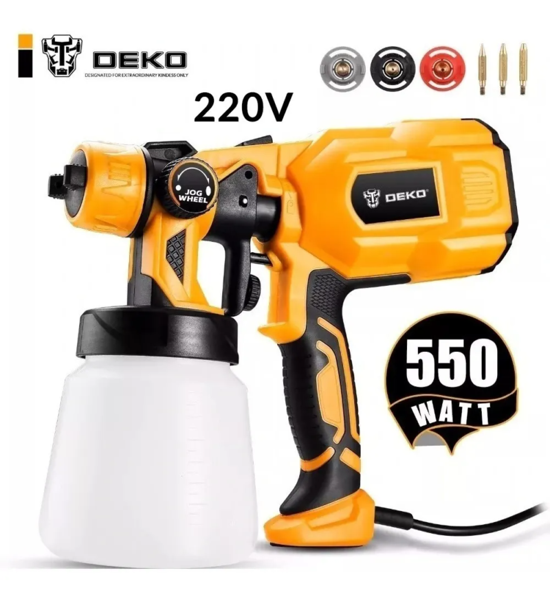 Pistola De Pintura Elétrica E Pulverizador 220v Deko Hvlp 550w